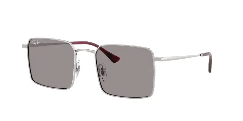 Unisex Ray - Ban RB3782 003/1 Occhiali da sole Metallo Argento Grigio Squadrata Normale