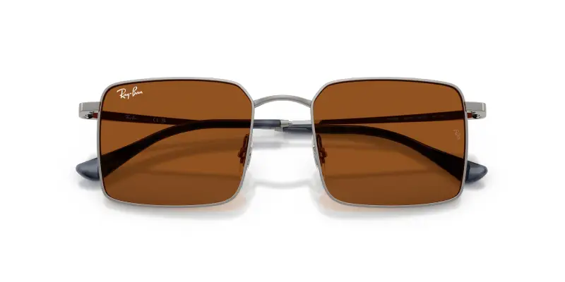 Unisex Ray - Ban RB3782 004/73 Occhiali da sole Metallo Grigio Marrone Squadrata Normale miniatura 2