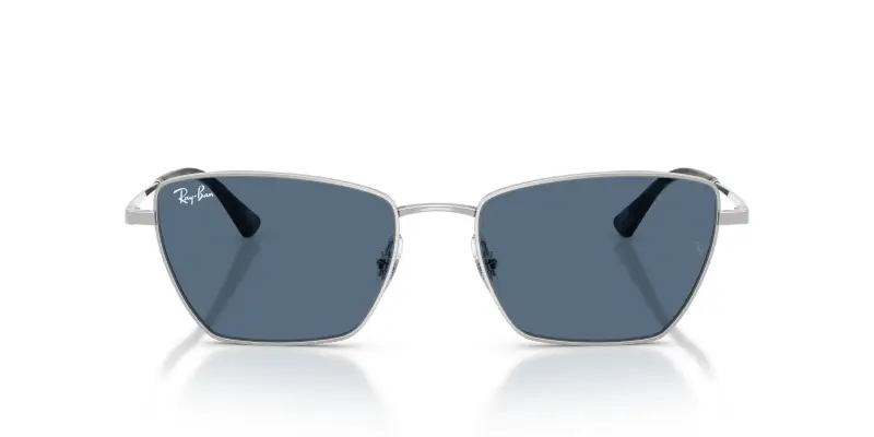 Unisex Ray - Ban RB3783 003/80 Occhiali da sole Metallo Argento Blu Geometrica Normale miniatura 3