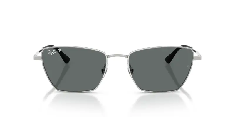 Unisex Ray - Ban RB3783 003/81 Occhiali da sole Metallo Argento Grigio Geometrica Polarizzata miniatura 3