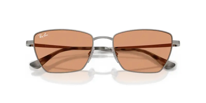 Unisex Ray - Ban RB3783 004/7 Occhiali da sole Metallo Grigio Arancione Geometrica Normale miniatura 2