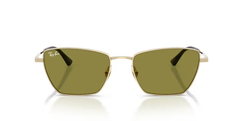 Unisex Ray - Ban RB3783 9213/2 Occhiali da sole Metallo Oro Verde Geometrica Normale miniatura 3