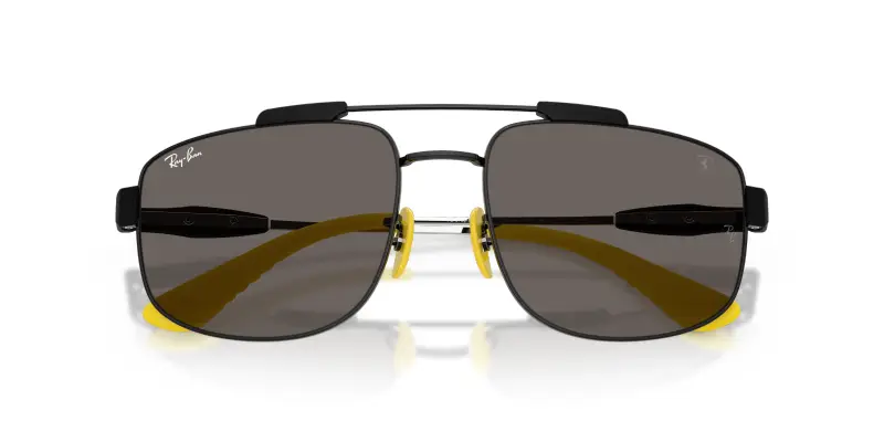 Unisex Ray - Ban RB3789M F137B1 Occhiali da sole Metallo Nero Grigio Squadrata Normale miniatura 2