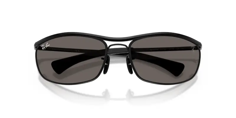 Unisex Ray - Ban RB3819M F117B1 Occhiali da sole Metallo Nero Grigio Rotonda Normale miniatura 2