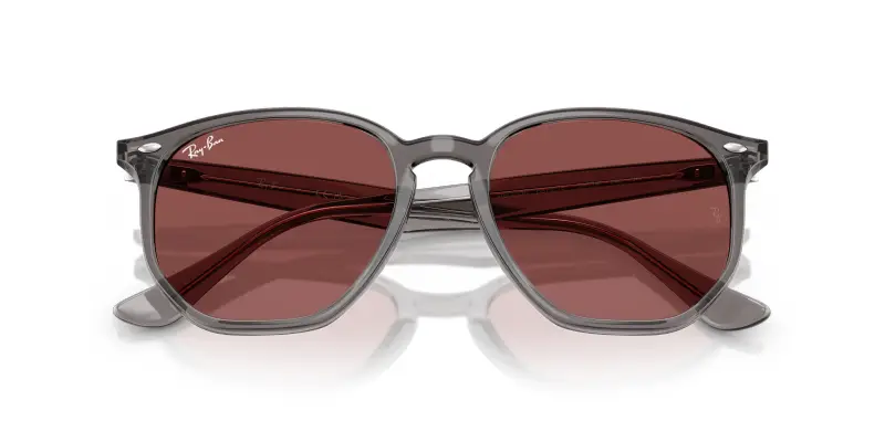 Unisex Ray - Ban RB4306 687375 Occhiali da sole Acetato Grigio Viola Geometrica Normale miniatura 2