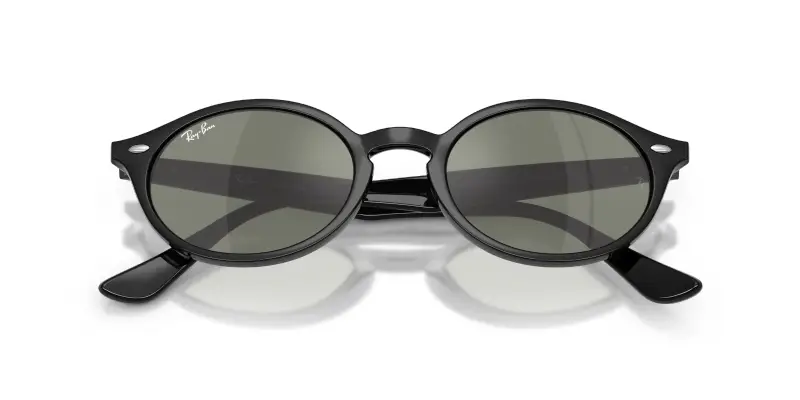 Unisex Ray - Ban RB4315 601/39 Occhiali da sole Nylon Nero Rotonda Normale miniatura 2