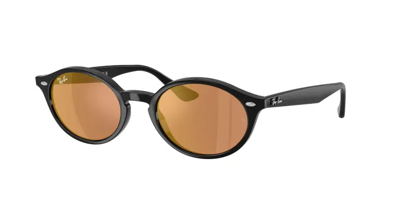 Unisex Ray - Ban RB4315 601/40 Occhiali da sole Nylon Nero Marrone Rotonda Specchiate