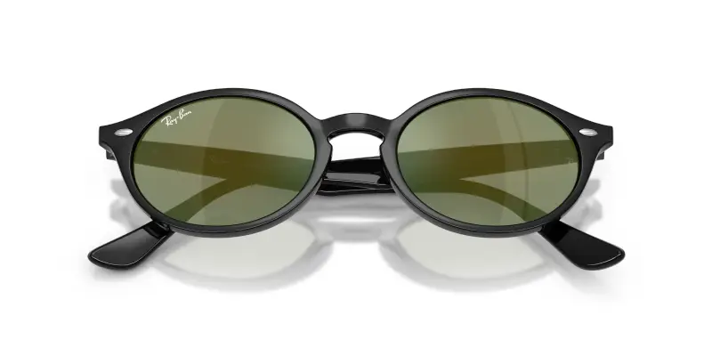 Unisex Ray - Ban RB4315 601/68 Occhiali da sole Nylon Nero Rotonda Normale miniatura 2