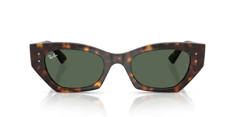 Unisex Ray - Ban RB4430 ZENA 135971 Occhiali da sole Iniettato Tartaruga Verde Geometrica Normale miniatura 3