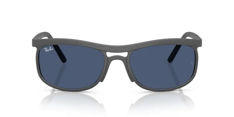 Unisex Ray - Ban RB4452 601780 Occhiali da sole Peek Grigio Blu Squadrata Normale miniatura 3