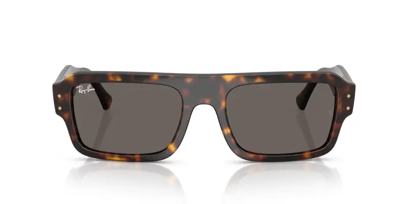 Ray - Ban Ray-Ban Occhiali da sole Tartaruga Grigio Squadrati Unisex miniatura 3