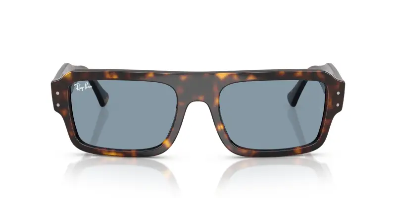 Unisex Ray - Ban RB4454 FLACKO 902/56 Occhiali da sole Acetato Tartaruga Blu Squadrata Normale miniatura 3