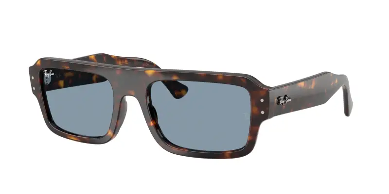 Unisex Ray - Ban RB4454 FLACKO 902/56 Occhiali da sole Acetato Tartaruga Blu Squadrata Normale