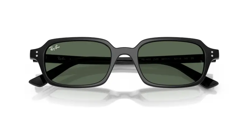 Unisex Ray - Ban RB4455 ZURI 667771 Occhiali da sole Iniettato Nero Verde Pillow Normale miniatura 2