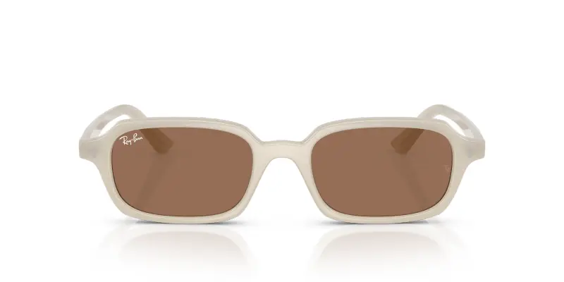 Unisex Ray - Ban RB4455 ZURI 680873 Occhiali da sole Iniettato Bianco Marrone Pillow Normale miniatura 3