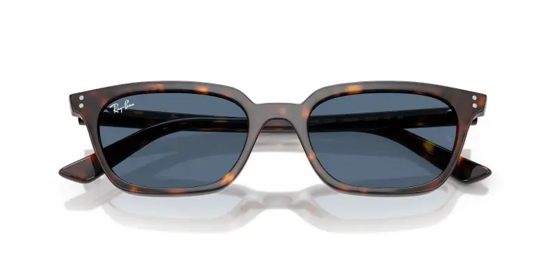 Unisex Ray - Ban RB4456 ZAYA 135980 Occhiali da sole Iniettato Tartaruga Blu Pillow Normale miniatura 2