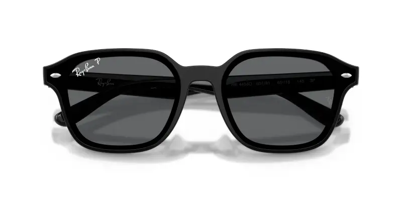 Unisex Ray - Ban RB4458D 601/81 Occhiali da sole Nylon Nero Grigio Squadrata Polarizzata miniatura 2