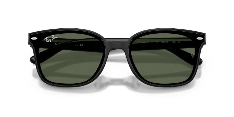 Unisex Ray - Ban RB4461D 601/71 Occhiali da sole Nylon Nero Verde Squadrata Normale miniatura 2