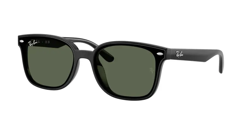 Unisex Ray - Ban RB4461D 601/71 Occhiali da sole Nylon Nero Verde Squadrata Normale