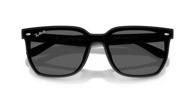 Unisex Ray - Ban RB4466D 601S81 Occhiali da sole Nylon Nero Grigio Squadrata Polarizzata miniatura 2
