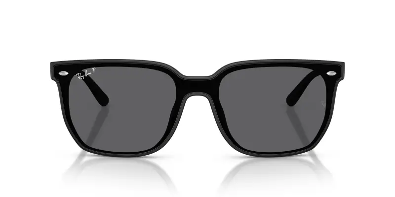 Unisex Ray - Ban RB4466D 601S81 Occhiali da sole Nylon Nero Grigio Squadrata Polarizzata miniatura 3