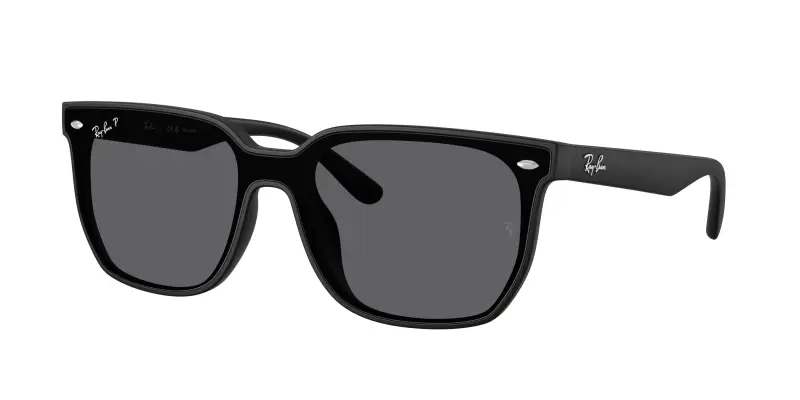 Unisex Ray - Ban RB4466D 601S81 Occhiali da sole Nylon Nero Grigio Squadrata Polarizzata