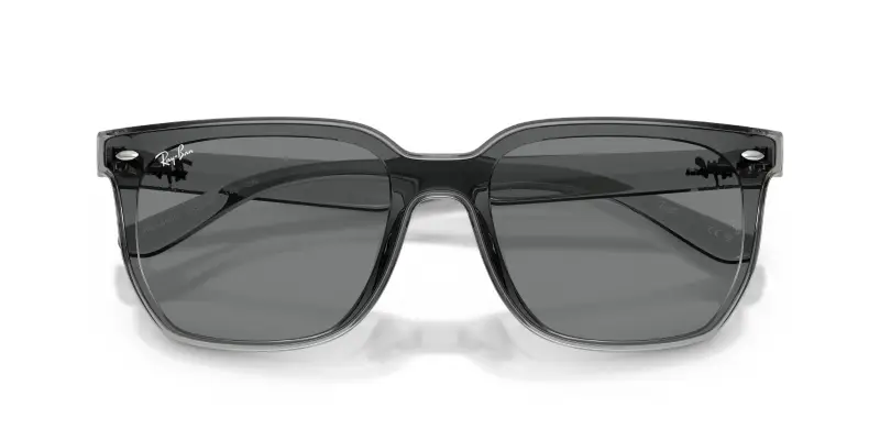 Unisex Ray - Ban RB4466D 645087 Occhiali da sole Nylon Grigio Grigio Squadrata Normale miniatura 2