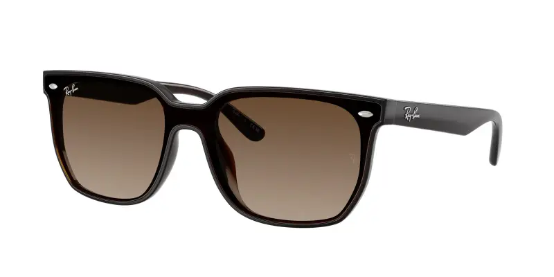 Unisex Ray - Ban RB4466D 714/13 Occhiali da sole Nylon Marrone Marrone Squadrata Normale Sfumato