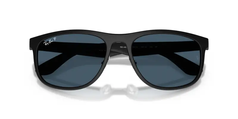 Unisex Ray - Ban RB4468 601S1C Occhiali da sole Peek Nero Squadrata Polarizzata miniatura 2