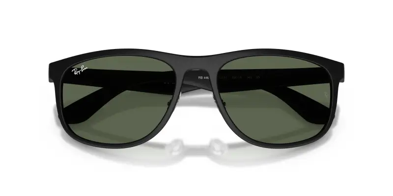 Unisex Ray - Ban RB4468 601S71 Occhiali da sole Peek Nero Verde Squadrata Normale miniatura 2