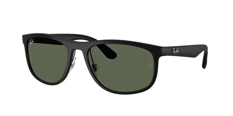 Unisex Ray - Ban RB4468 601S71 Occhiali da sole Peek Nero Verde Squadrata Normale