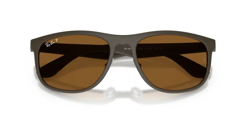 Unisex Ray - Ban RB4468 6124BB Occhiali da sole Peek Marrone Bronzo Squadrata Polarizzata miniatura 2