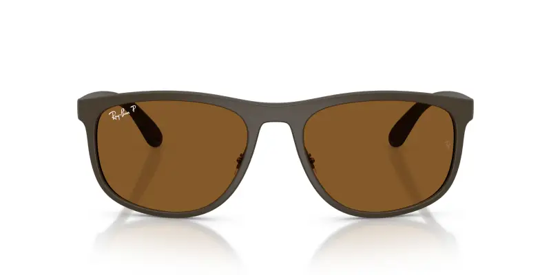 Unisex Ray - Ban RB4468 6124BB Occhiali da sole Peek Marrone Bronzo Squadrata Polarizzata miniatura 3