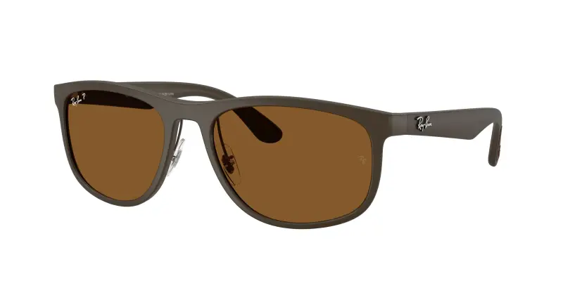 Unisex Ray - Ban RB4468 6124BB Occhiali da sole Peek Marrone Bronzo Squadrata Polarizzata