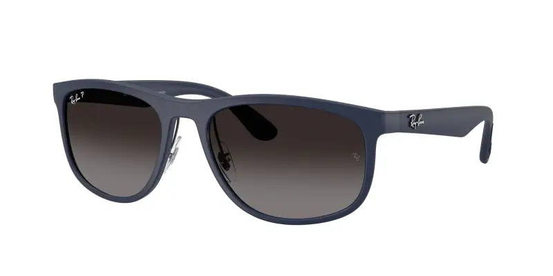 Unisex Ray - Ban RB4468 6331T3 Occhiali da sole Peek Blu Grigio Squadrata Polarizzata