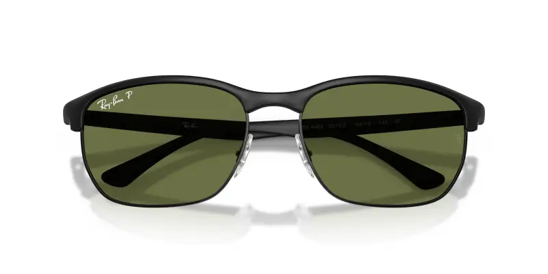 Unisex Ray - Ban RB4469 601S/2 Occhiali da sole Peek Nero Verde Squadrata Polarizzata miniatura 2