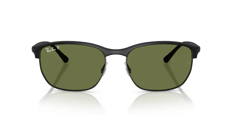 Unisex Ray - Ban RB4469 601S/2 Occhiali da sole Peek Nero Verde Squadrata Polarizzata miniatura 3