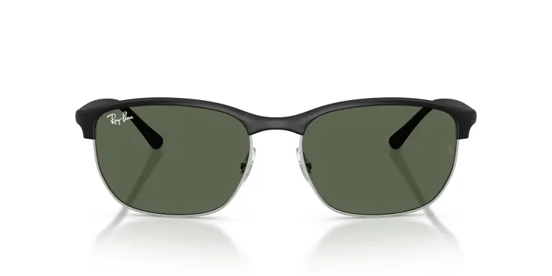 Unisex Ray - Ban RB4469 601S71 Occhiali da sole Peek Nero Verde Squadrata Normale miniatura 3
