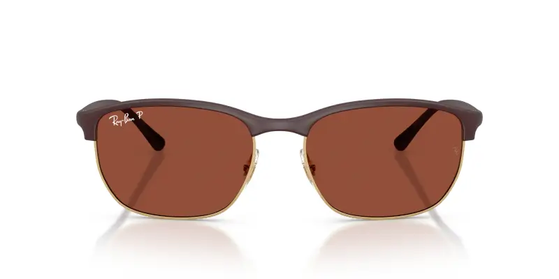 Unisex Ray - Ban RB4469 64451B Occhiali da sole Peek Viola Rosso Squadrata Polarizzata miniatura 3