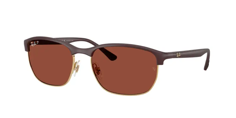 Unisex Ray - Ban RB4469 64451B Occhiali da sole Peek Viola Rosso Squadrata Polarizzata