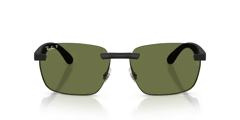 Unisex Ray - Ban RB4470CH 601S/2 Occhiali da sole Peek Nero Verde Geometrica Polarizzata miniatura 3