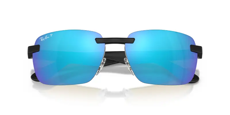 Unisex Ray - Ban RB4470CH 601SA1 Occhiali da sole Peek Nero Verde Geometrica Polarizzata miniatura 2