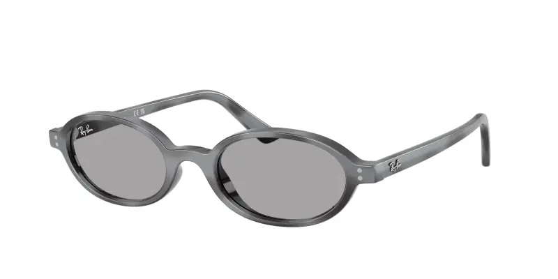 Unisex Ray - Ban RB4472 685480 Occhiali da sole Iniettato Grigio Blu Rotonda Normale