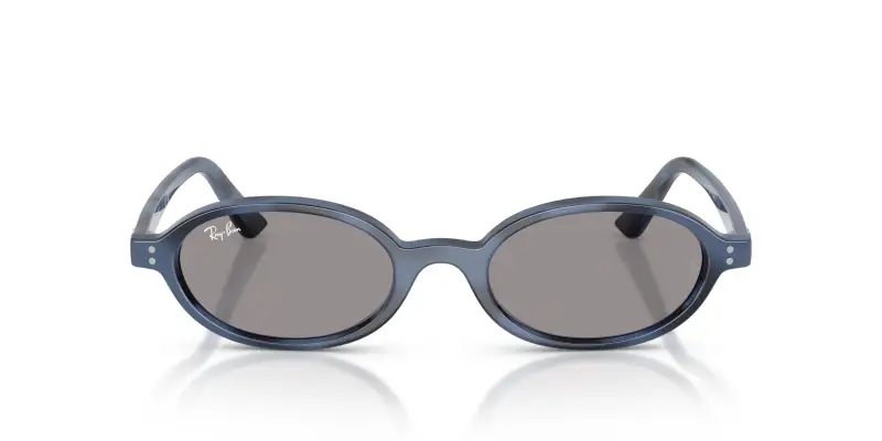 Unisex Ray - Ban RB4472 6855/1 Occhiali da sole Iniettato Blu Grigio Rotonda Normale miniatura 3