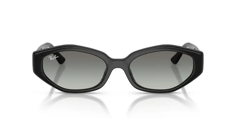 Unisex Ray - Ban RB4473D 667711 Occhiali da sole Iniettato Nero Grigio Geometrica Normale Sfumato miniatura 3