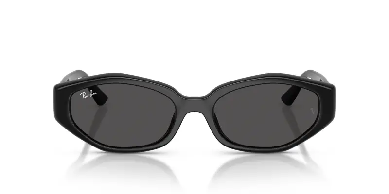 Unisex Ray - Ban RB4473D 667787 Occhiali da sole Iniettato Nero Grigio Geometrica Normale miniatura 3