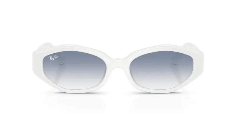 Unisex Ray - Ban RB4473D 677219 Occhiali da sole Iniettato Bianco Blu Geometrica Normale Sfumato miniatura 3
