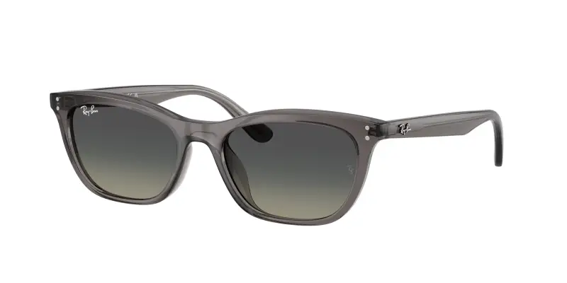 Unisex Ray - Ban RB4474D 667511 Occhiali da sole Acetato Grigio Grigio Geometrica Normale Sfumato