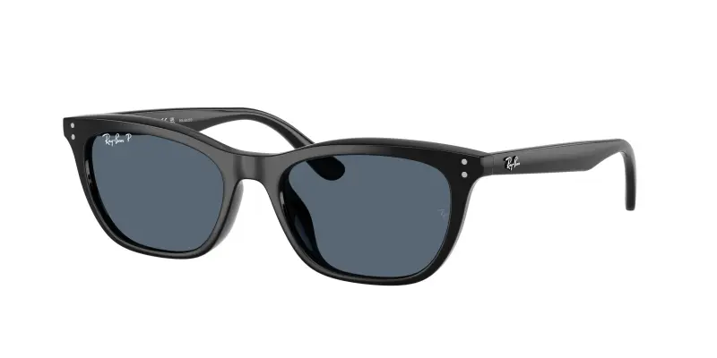 Unisex Ray - Ban RB4474D 901/2V Occhiali da sole Acetato Nero Blu Geometrica Polarizzata