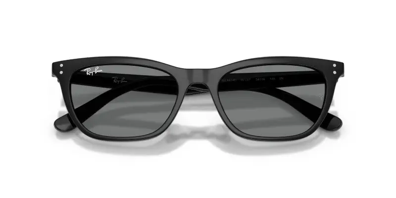 Unisex Ray - Ban RB4474D 901/87 Occhiali da sole Acetato Nero Grigio Geometrica Normale miniatura 2